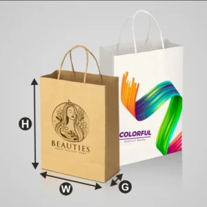 Kraft Shopping Bag (White) for printing