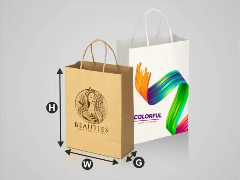 Kraft Shopping Bag (White) for printing