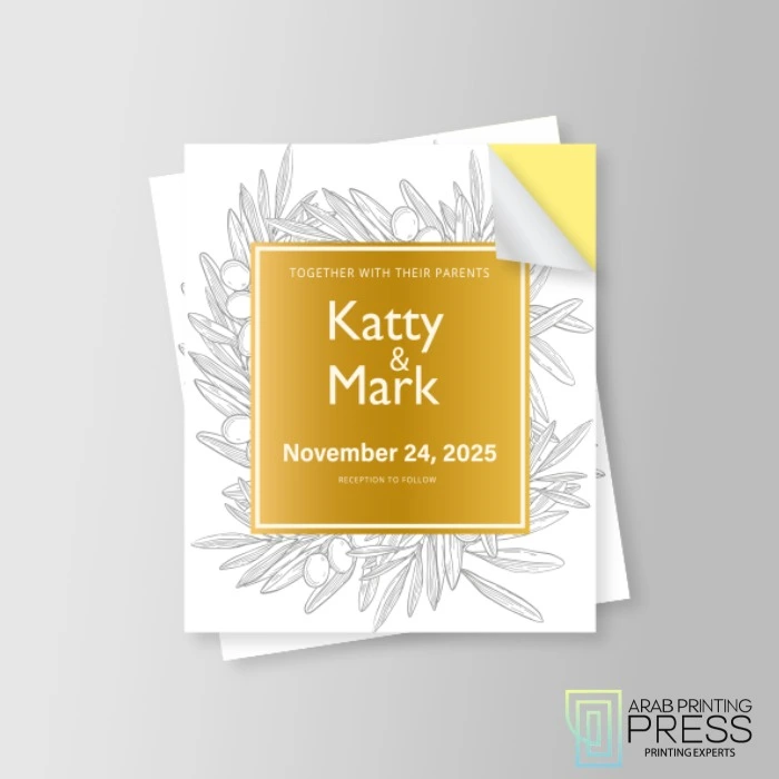 Gold Foil Sticker Glossy Lamination 80gsm for printing