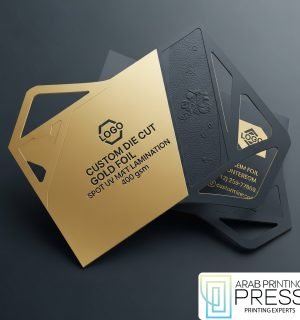 Custom Die Cut Gold Foil Spot UV Matt Lamination 400 gsm