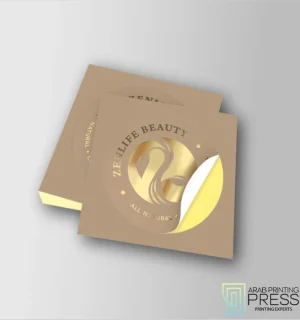 Custom Die Cut Gold Foil Sticker Glossy Lamination 80 gsm for printing